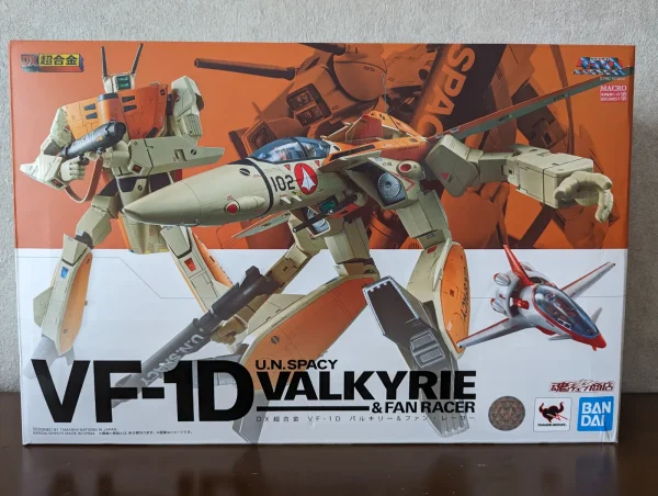 Bandai DX Chogokin Macross VF-1D Valkyrie & Fan Racer Figure - Robotech - 23012